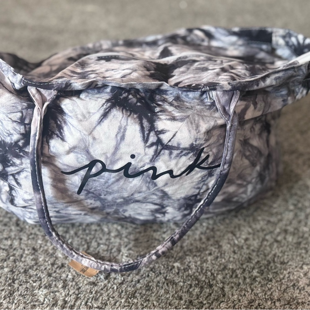 PINK Victoria's Secret Black and Gray Modern Tote